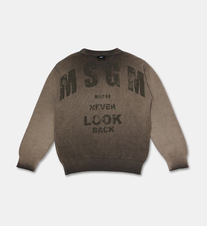 MSGM Logo-back Knit Sweater, Packshot View
