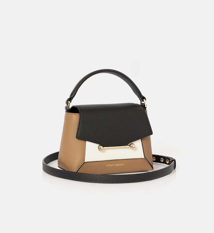 Strathberry Mosaic Magnetic Closure Nano Bag, Light-beige, Packshot View