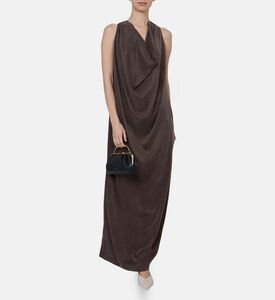 Drape Neck Sleeveless Maxi Dress