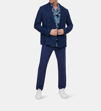 Linen Blend Herringbone Blazer