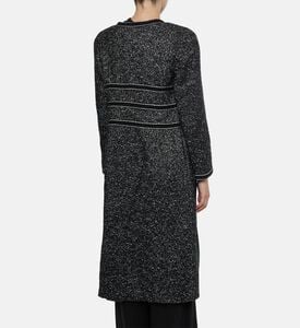 Edward Achour Paris Tweed Longline Buckle Jacket, Model View Edward Achour Paris Tweed Longline Buckle Jacket, Model View