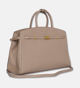 Demellier The Hudson Leather Handbag, Taupe, Packshot View