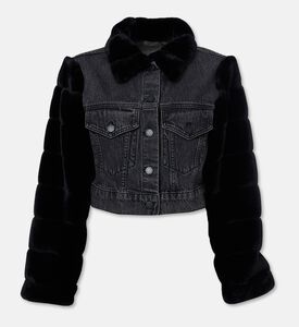 Alice and Olivia Corey Hooded Cropped Cardigan, Packshot View