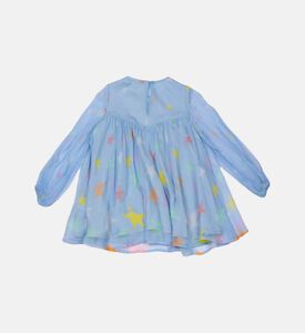 Silk Stars-print Midi Dress Silk Stars-print Midi Dress