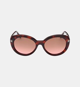 نظارات شمسية مستديرة بنقشة صدف السلحفاة 55