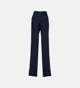 Washed-effect Straight-leg Trousers