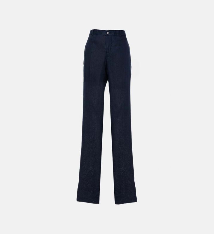 Washed-effect Straight-leg Trousers