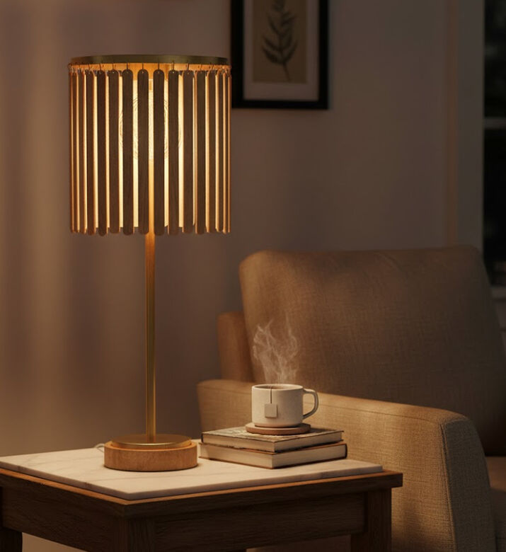 Light and Living Gularo Mango Wood Table Lamp, Packshot View
