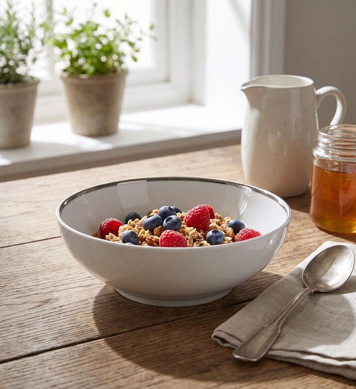Spal Chic Porcelain Cereal Bowl, Model View