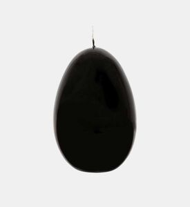 Graziani Oval Paraffin Wick Candle, Black, 14-cm, Packshot View