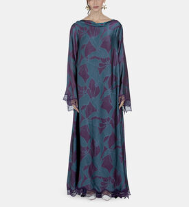 Moonlight Abaya, Teal, Model View