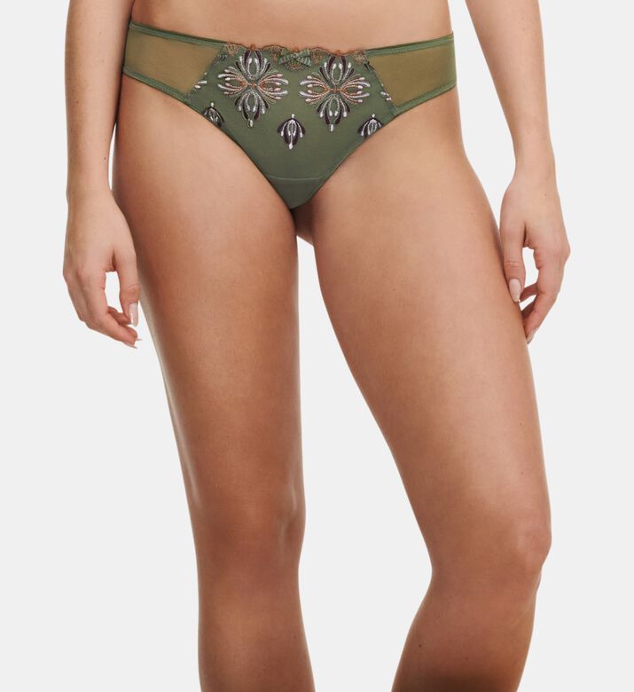 Front Embroidered Flower Panties