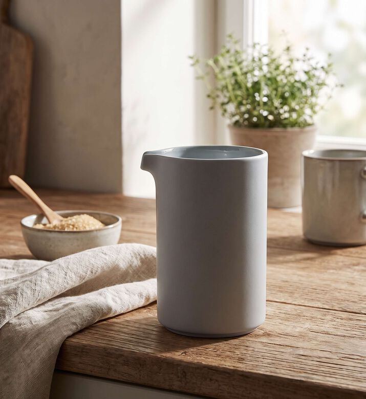Blomus Blomus Pilar Stoneware Milk Jug, Model View