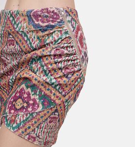 تنورة تويا متعددة الألوان مطرزة قصيرة