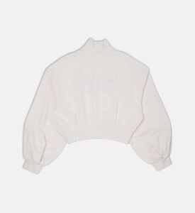 سويت شيرت قصير بتطريز شعار