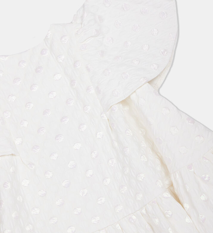 Girl Milky Land Embossed Dress Girl Milky Land Embossed Dress