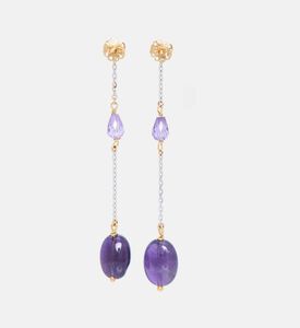 Amethyst Gemstone Drop Earrings Amethyst Gemstone Drop Earrings