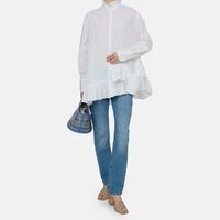 Wide-leg 5-pockets Denim Pants