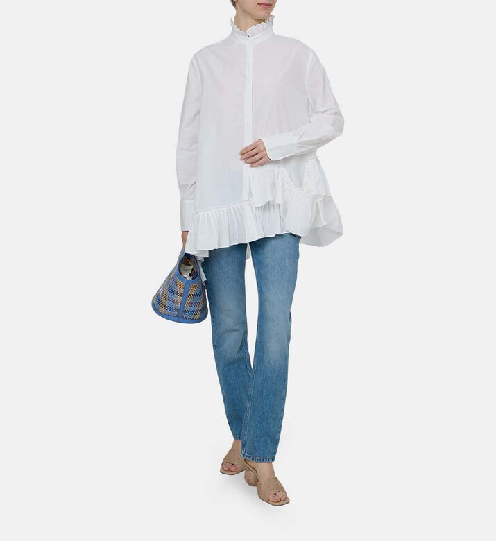 Wide-leg 5-pockets Denim Pants