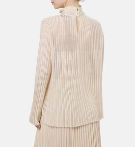 بلوزة كريستو بياقة مضلعة عالية