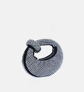 حقيبة كريستال صغيرة بمقبض علوي