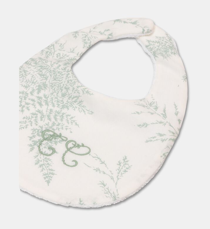 Tartine et Chocolat Baby Boy Feuillage Cornflower Bib, Green, Packshot View