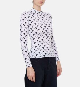 Marine Serre Top Jersey, White, S, Model View