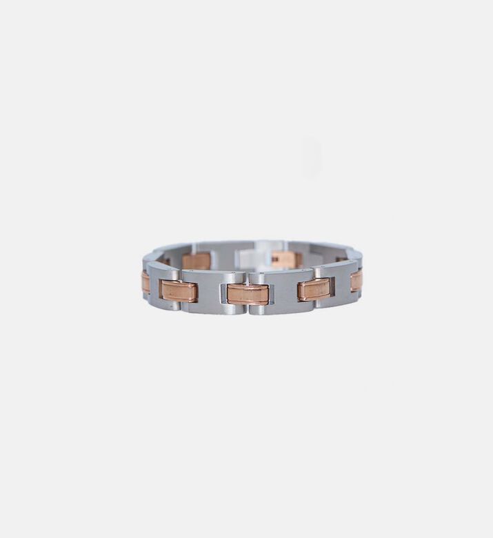 Stainless Steel Rose Gold-details Bracelet
