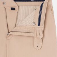 Chino Leather Cotton Loose Trousers