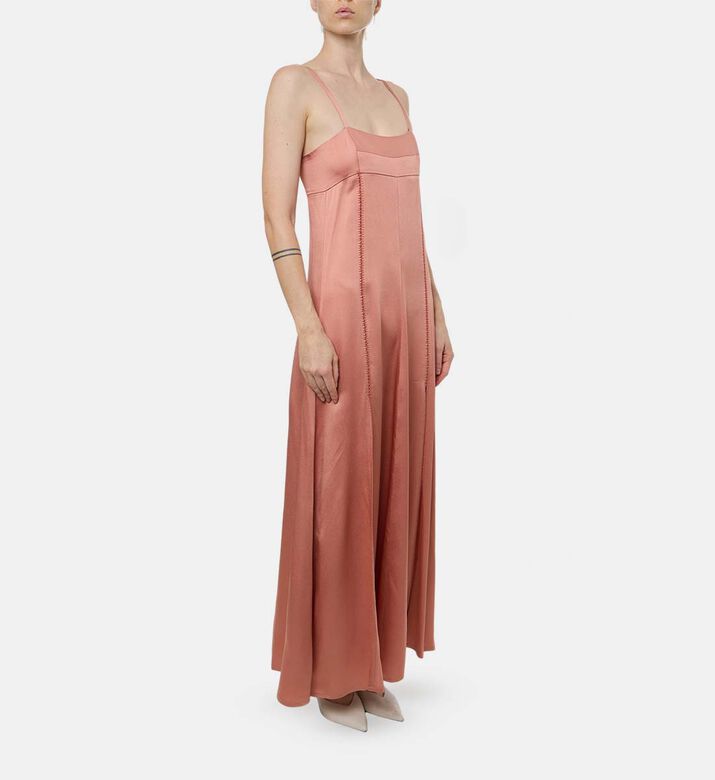Satin Embroidered Slip Dess