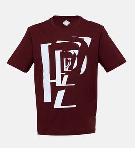 تيشيرت قطن بطبعة شعار