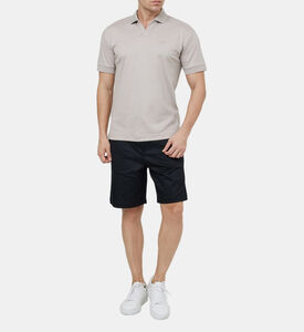 Open Placket Cotton Polo Shirt