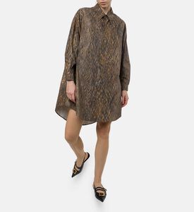 MM6 Animal-print Long-sleeve Dress, Model View