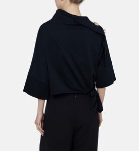 بلوزة بعقدة غير متماثلة،