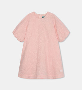 فستان واسع مطرز بأزهار