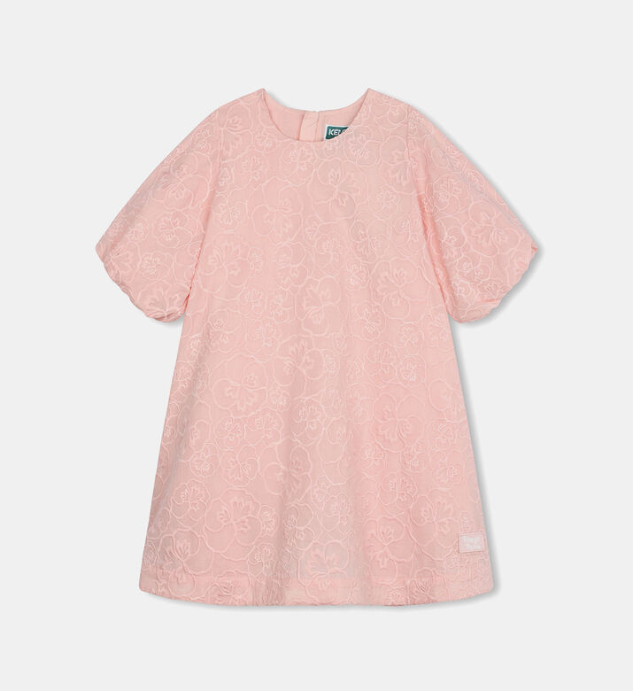 Embroidered Flowers Flared Dress