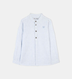 Boy Striped Linen Cotton Shirt