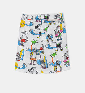 شورت بطبعة قروش بقطن عضوي