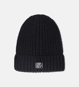 Knit Metallic Logo Beanie