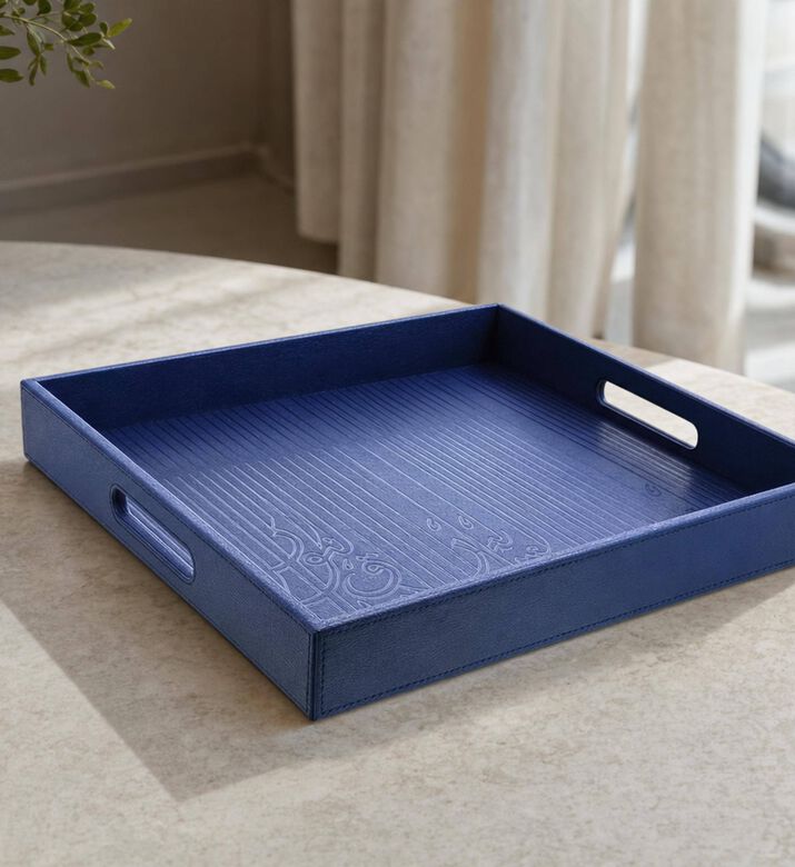 Silsal Ghida Large Engraved Tray, Model View