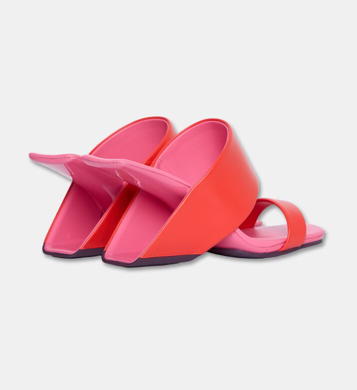 UN United Nude Cow Leather High Heel Sabot, Red, Eu-38, Packshot View