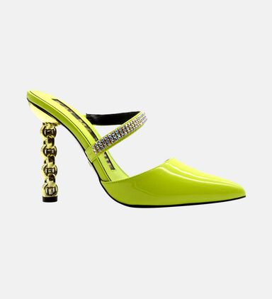 Maddy Suede Leather High Heel Mules