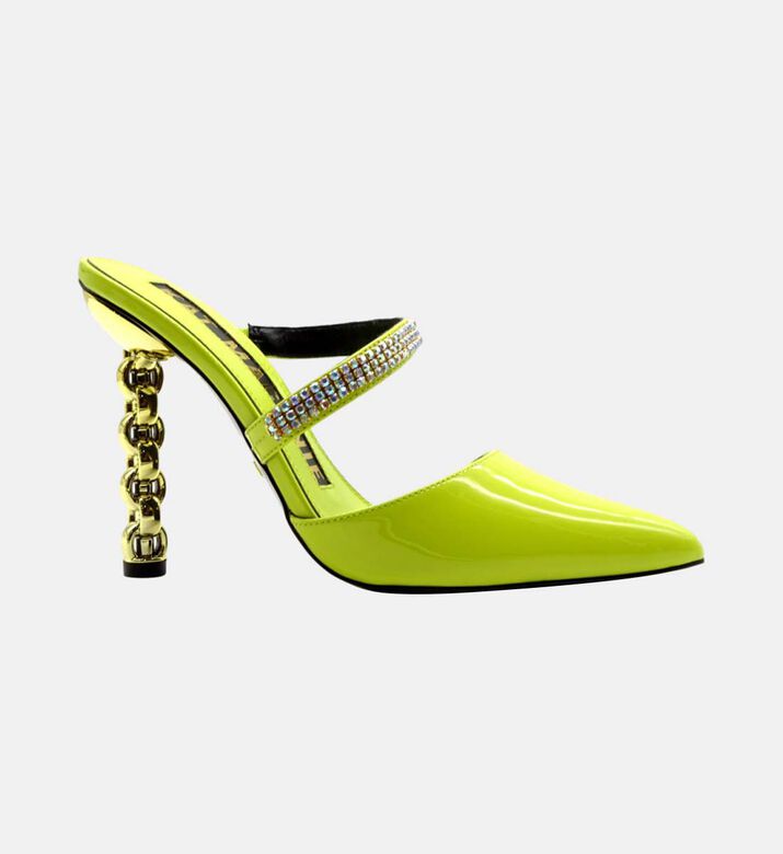Maddy Suede Leather High Heel Mules