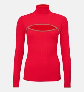 Chest Cut-out Detail Ribbed Top