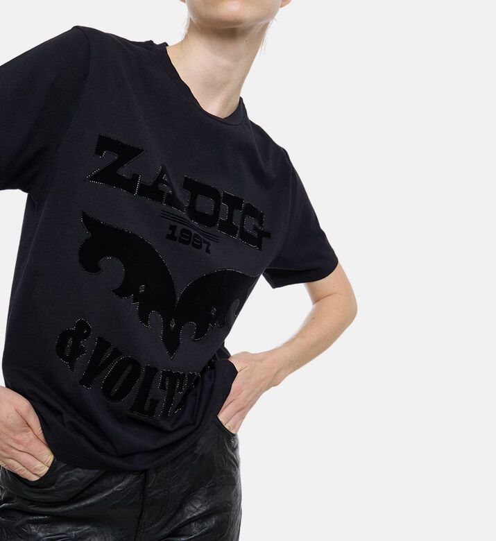Zadig et Voltaire Logo-embroidery Short-sleeve T-shirt, Model View