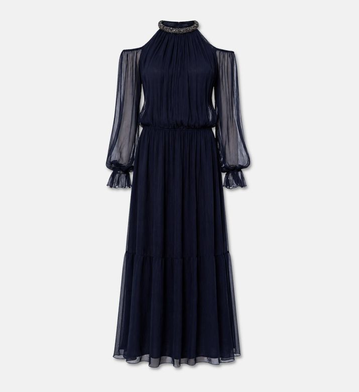 Luisa Spagnoli Long-sleeve Halter Maxi Dress, Packshot View