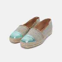 Metallic Frayed Jute Espadrilles