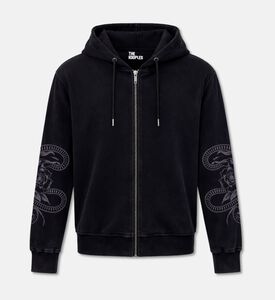 The Kooples Embroidered Zip-up Hooded Sweatshirt, Packshot View