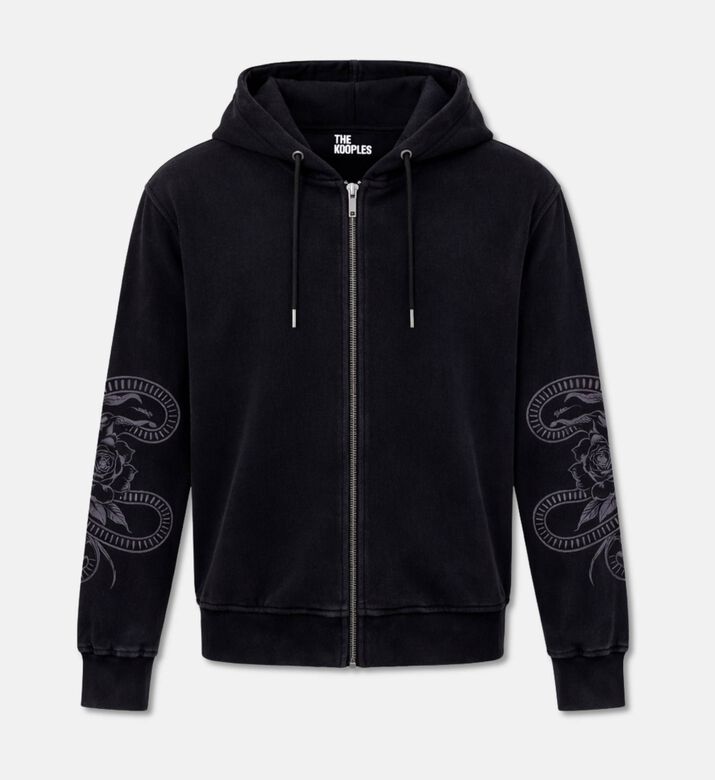 The Kooples Embroidered Zip-up Hooded Sweatshirt, Packshot View