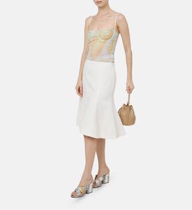 تنورة ريلم متوسطة الطول واسعة